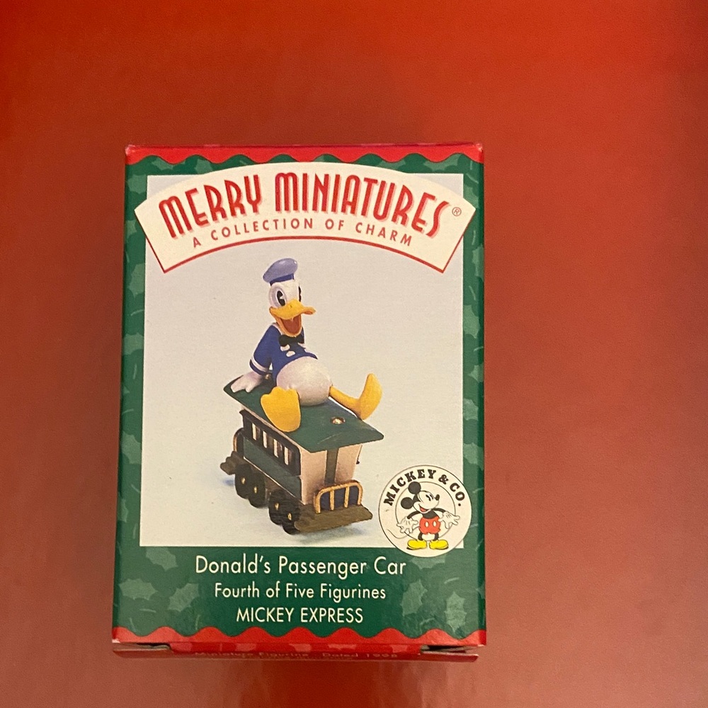 Hallmark Merry Miniatures Donald's Passenger Car Ornament - Green and Red